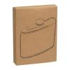 Stainless steel hip flask with wooden coating