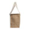 Jute cooler bag with long handles.
