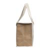 Jute cooler bag with long handles.