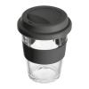 Glass mug with silicon sleeve and lid, 300 ml