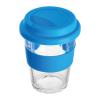 Glass mug with silicon sleeve and lid, 300 ml