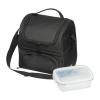 Cooler bag with 2 compartments and foodcontainer