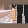 Stainless steel drinking bottle bamboo