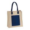 Canvas shopper with long handles