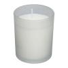 Candle in frosted glass with bamboo lid