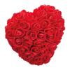 Artificial roses in heart shape