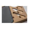 Cheese set with slate cutting board