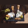 Cheese set with slate cutting board