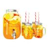 Glass dispenser with 4 jugs, 4000 ml + 4 × 450 ml