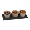 Small bowls set with slate board