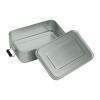 Aluminium lunch box with closure