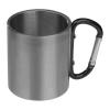 Metal mug with snap hook, 220 ml