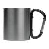 Metal mug with snap hook, 220 ml