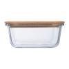 Glass lunchbox with bamboo lid