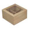 Wooden tea box with glass lid