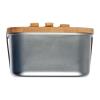 Spacious stainless steel lunchbox with bamboo lid