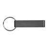 Metal keyring with bottle and can opener