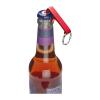 Metal keyring with bottle and can opener