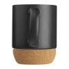 Ceramic mug with cork ground