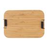 Stainless steel lunchbox with bamboo lid