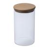 Borosilicate glass jar with pine wood lid, 1000 ml