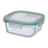 Glass container with lid, suitable for microwave