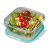 Glass container with lid, suitable for microwave