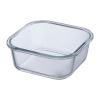 Glass container with lid, suitable for microwave