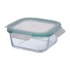 Glass container with lid, suitable for microwave