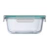 Glass container with lid, suitable for microwave