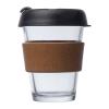 Glass mug with leak proof lid, 350 ml