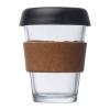 Glass mug with leak proof lid, 350 ml