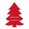 Cutlery pad in Christmas tree shape