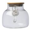 Glass jug with bamboo lid, 1000ml