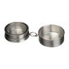 Foldable stainless steel drinking cup, 250 ml