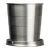 Foldable stainless steel drinking cup, 250 ml