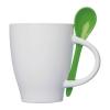 Ceramic cup with a spoon
