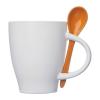Ceramic cup with a spoon