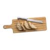 Bamboo chopping board with knife