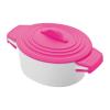 Porcelain pot with siliconee lid