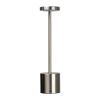 Stainless steel table lamp with rechargeable batte