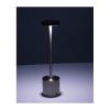 Stainless steel table lamp with rechargeable batte