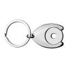 Metal keyring with shopping coin