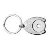 Metal keyring with shopping coin