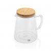 Ukiyo borosilicate glass carafe with bamboo lid 1.2L