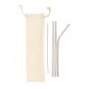Reusable stainless steel 3 pcs straw set