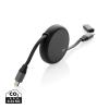 Terra RCS recycled aluminium retractable 240W 2-in-1 cable
