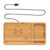 Bamboo desk organiser 5W wireless charger