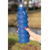 Leakproof collapsible silicone bottle with lid