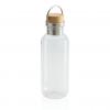 RCS RPET bottle with bamboo lid and handle